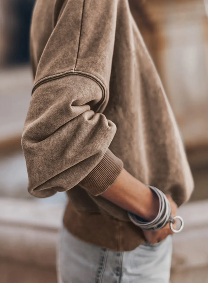 Casual Wanderer COMFY Series: Washed Drop Shoulder Sweatshirt
