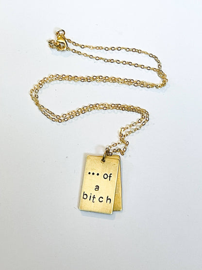 Montana Boho Western Spirit Jewelry: These gorgeous earring: ‘Be Kind…of a bitch necklace in gold tone