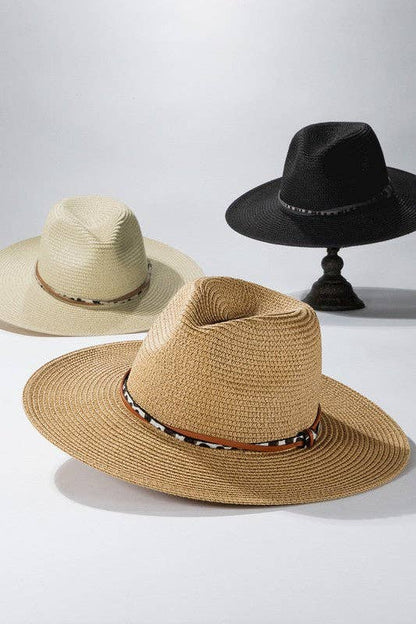 Panama Hat with Double Trim: Montana Boho Western Spirit Accessories