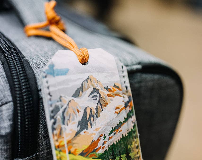 Leather Luggage Tag: Guitars