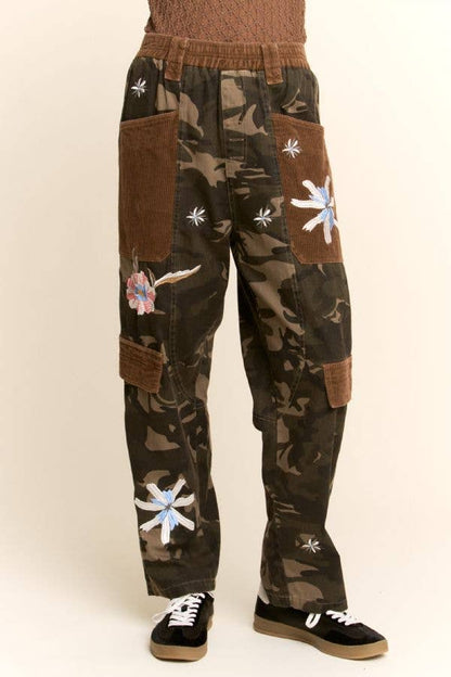CAMO CORDUROY PATCH EMBROIDERED JACKET