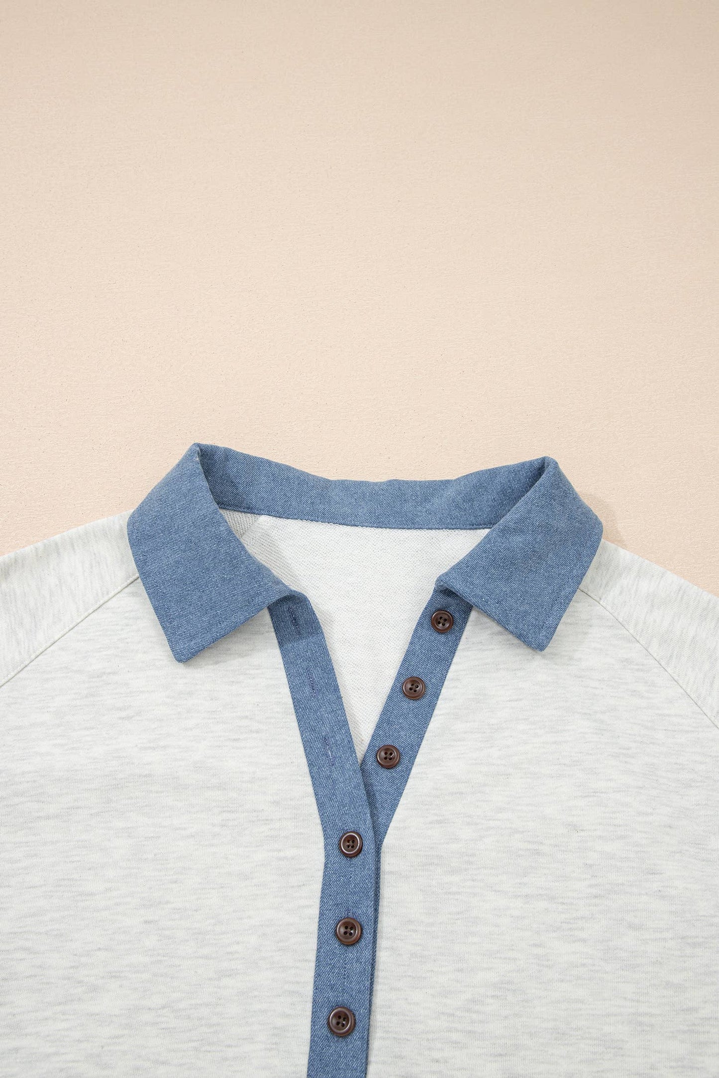 Montana Boho Western Spirit Fashion: Patchwork Collar Half Button Top