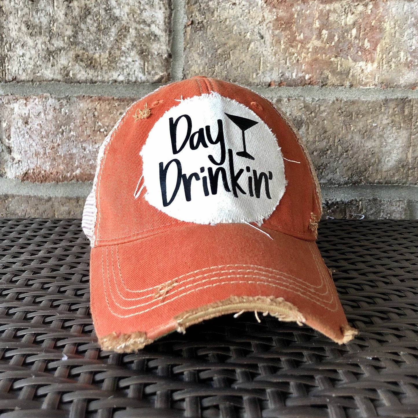Yellowstone Trucker Hat Series: Day Drinkin Ball Cap, Distressed Hat, Weathered Hat