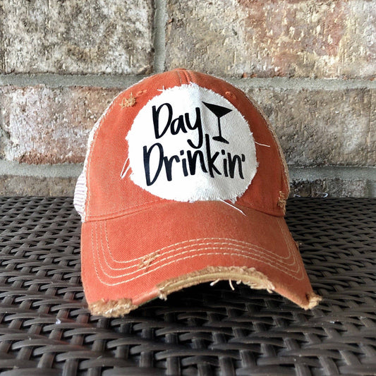 Yellowstone Trucker Hat Series: Day Drinkin Ball Cap, Distressed Hat, Weathered Hat