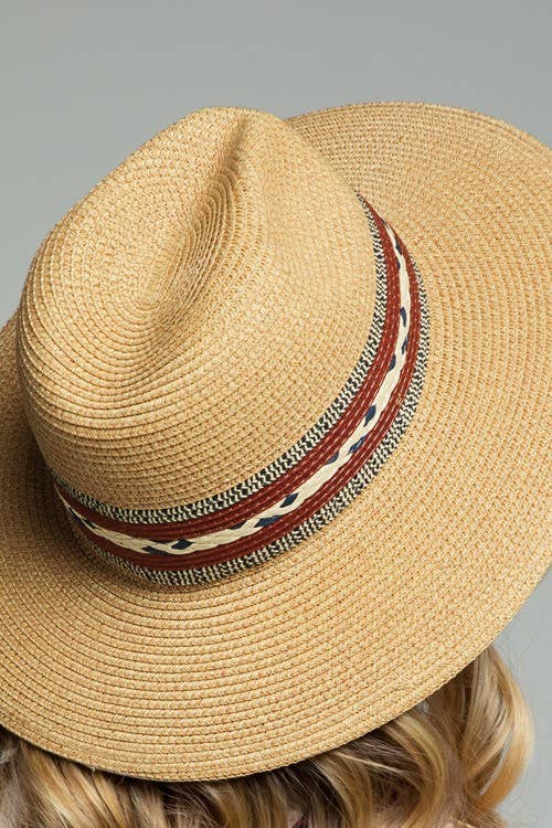 Braided Trim Panama Hat: Montana Boho Western Spirit Accessories: