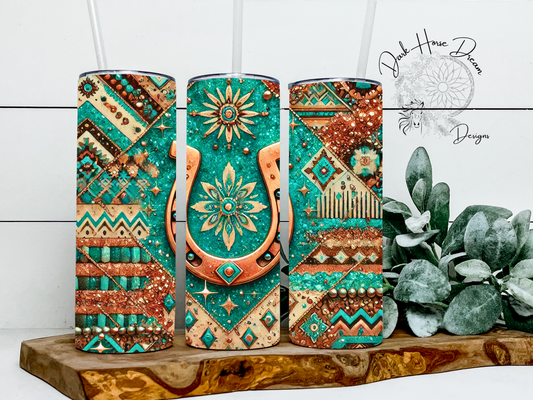 Tumbler—Aztec Western Horseshoe