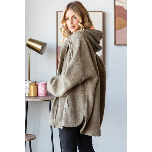 Lightweight Fleece Hooded Jacket