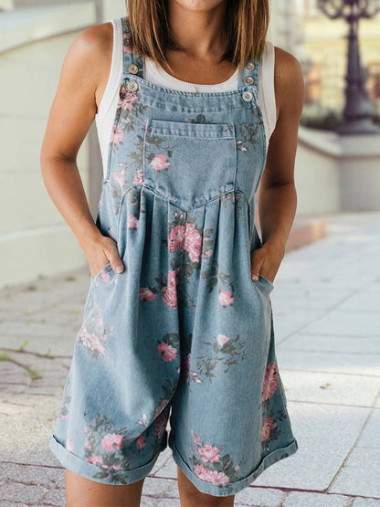 Boho &amp; Free-People loving styles. You Floral Print Denim Shortalls