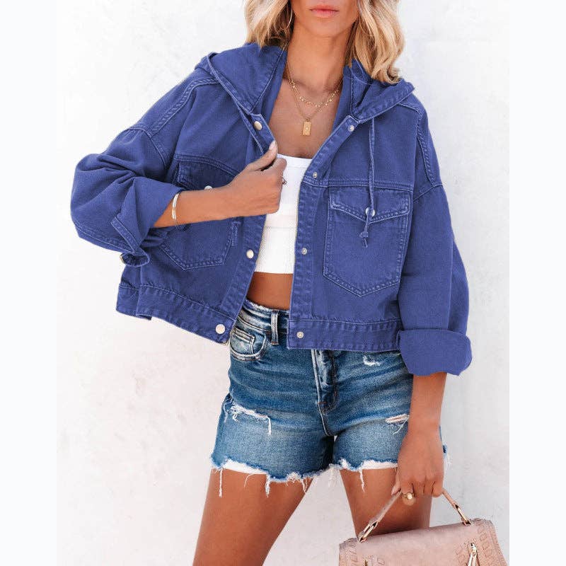 Montana Boho Western Spirit Fashion: Fashion-Forward Hooded Loose Denim Jacket