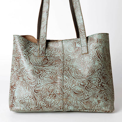 Montana BOHO Western: Tote Embossed Genuine Western Leather Women Bag