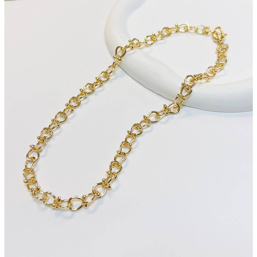 CHUNKY HORSE SHOE CHAIN NECKLACE, CN 6869