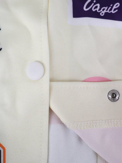Be A Showstopper: Stylish graphic print bomber jacket (Creme Background)