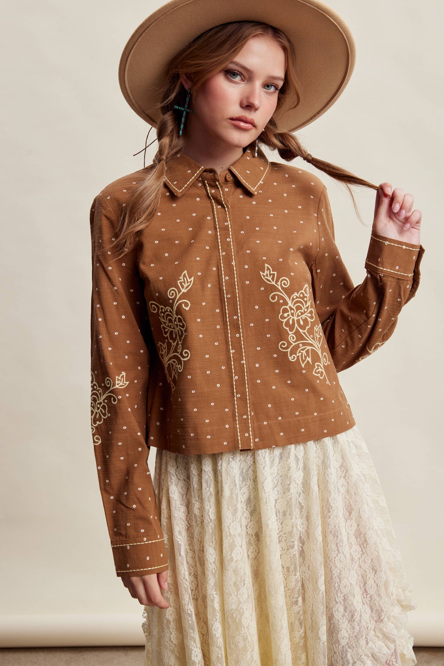 Embroidered Western Cotton Shirt
