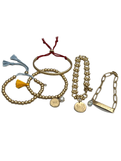 La Déesse Collection "Zaria" Brass Stretch Bracelet