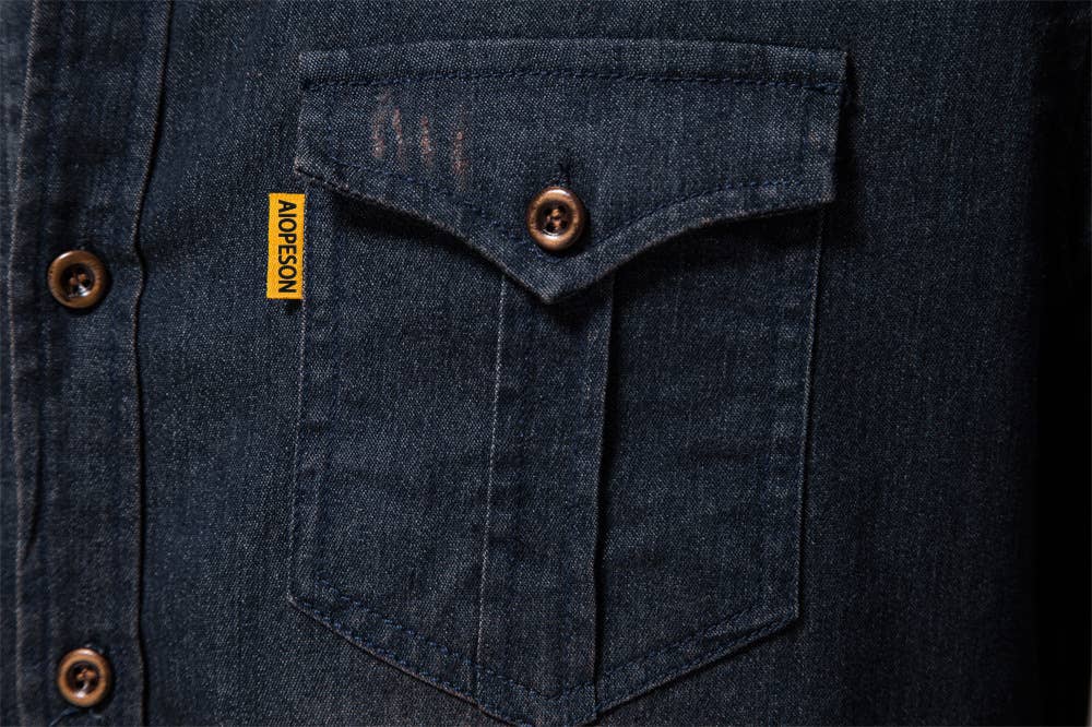 Boyfriend Western vintage relaxed fit denim shirt
