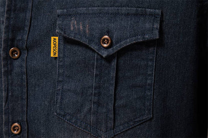 Boyfriend Western vintage relaxed fit denim shirt