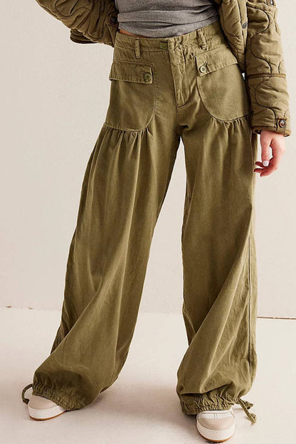 Montana Boho Fahsion: Elastic-Cuff Straight Denim Jeans