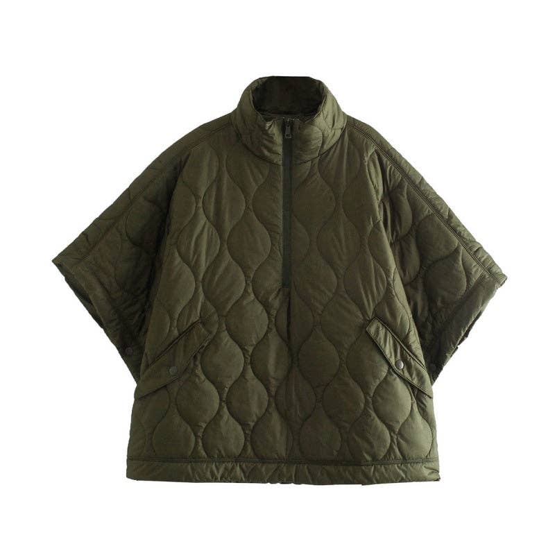Cape Style Zip Up Coat: Be A Show-Stopper—Simply IRRESISTIBLE
