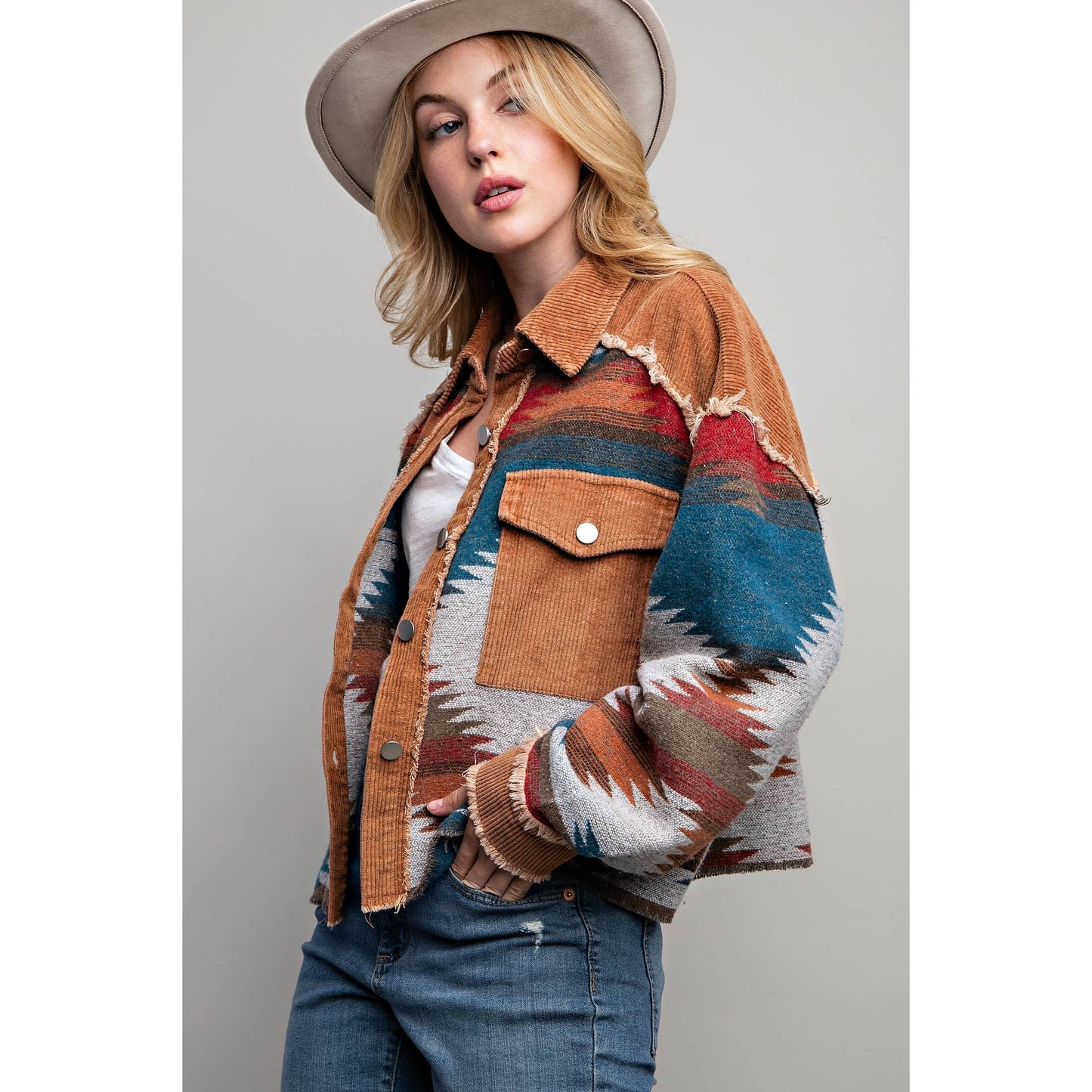 Montana Boho Western Spirit Fashion: AZTEC; COLORBLOCK; SHIRT JACKET