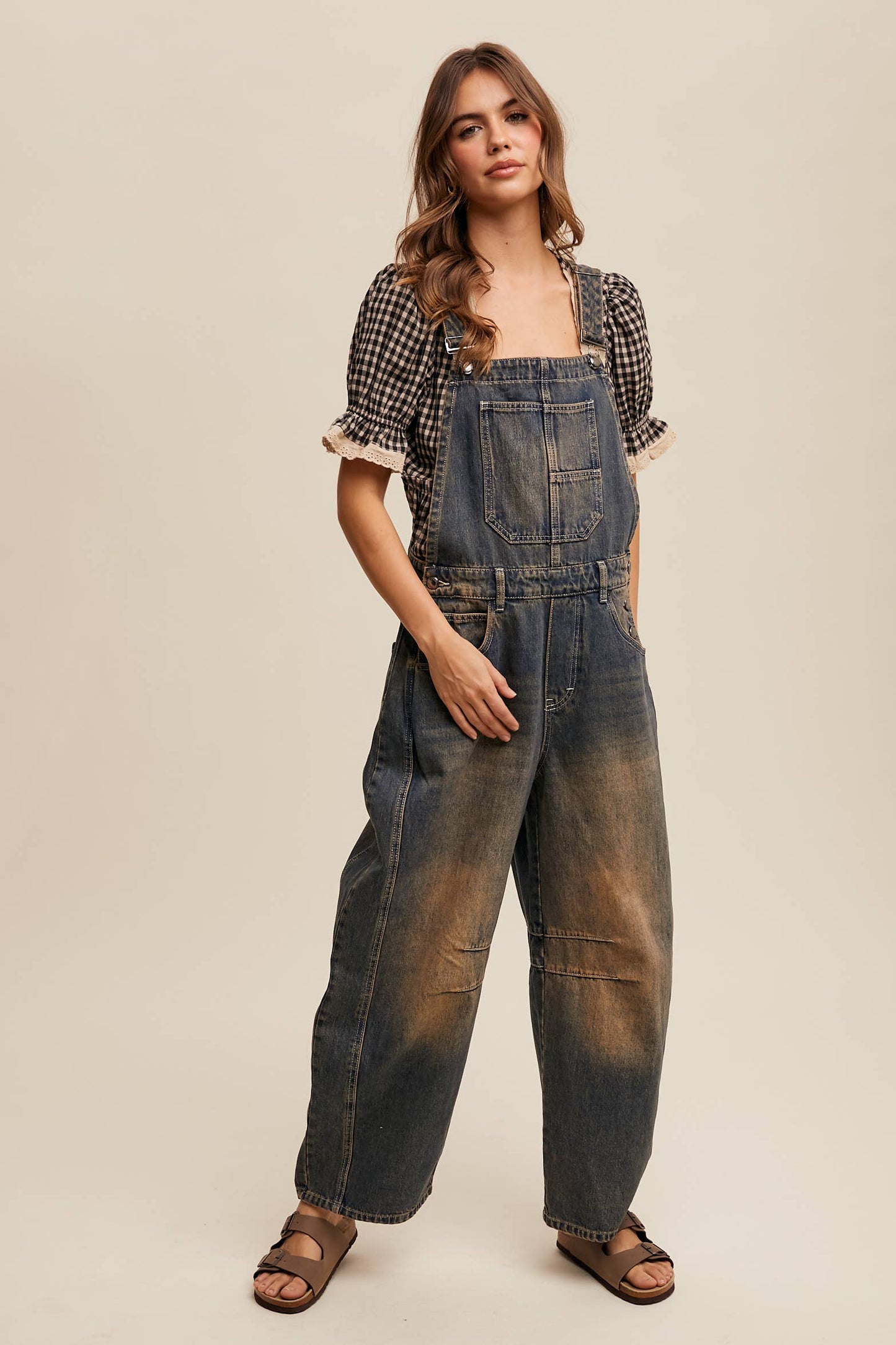 FREE SPIRIT DREAMER Series: Barrel Jean Denim Overall
