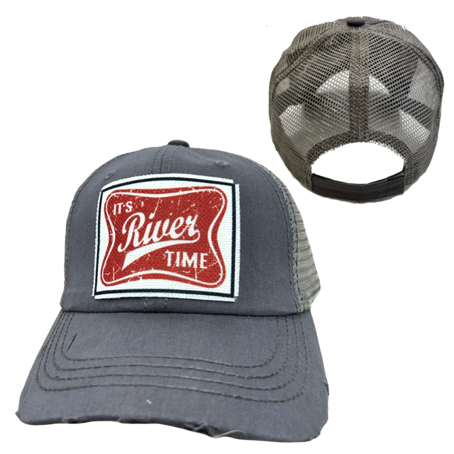 IT'S RIVER TIME | UNISEX HAT | DISTRESSED: Montana Boho Western Spirit Accessories: