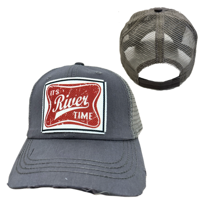 IT'S RIVER TIME | UNISEX HAT | DISTRESSED: Montana Boho Western Spirit Accessories: