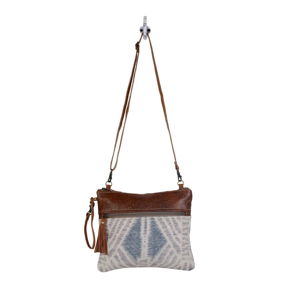 Woven/Leather, Pastel Small & Crossbody Bag—Montana Boho Western Spirit Fashion: