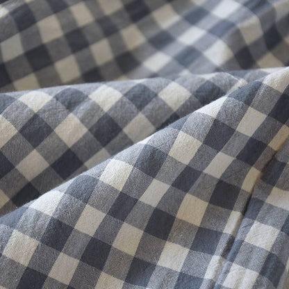 Soft cozy easy Gingham short cotton daily lounge short