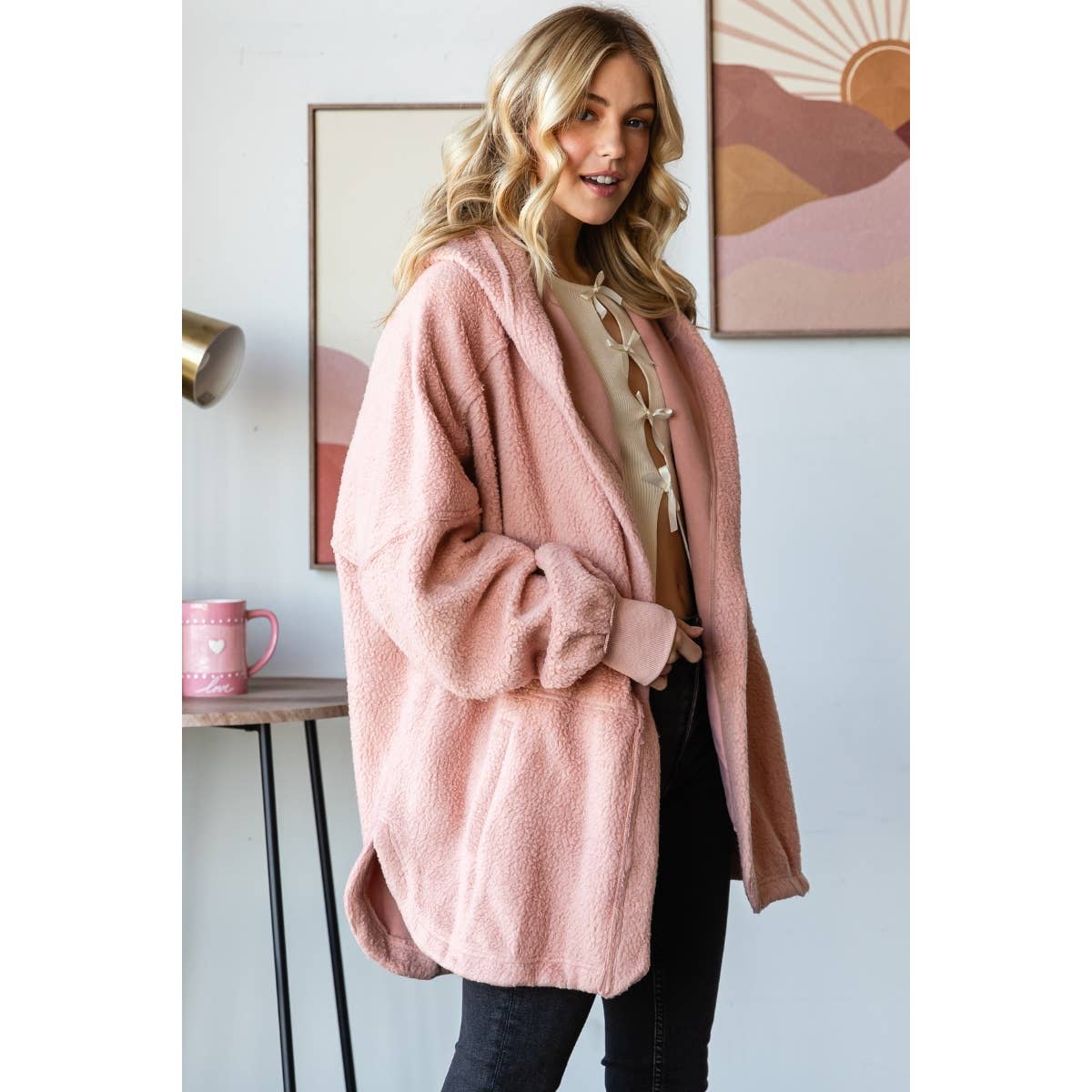 Lightweight Fleece Hooded Jacket