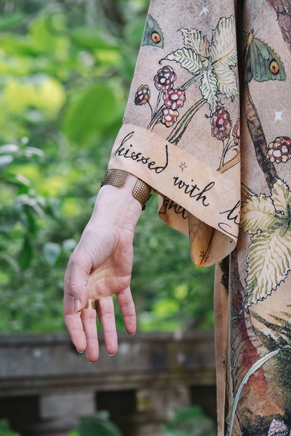 Duster: Lovelight Opera Duster Kimono Robe w/woodland deer & swallow
