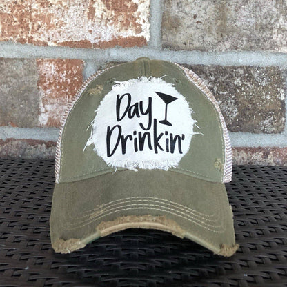 Yellowstone Trucker Hat Series: Day Drinkin Ball Cap, Distressed Hat, Weathered Hat