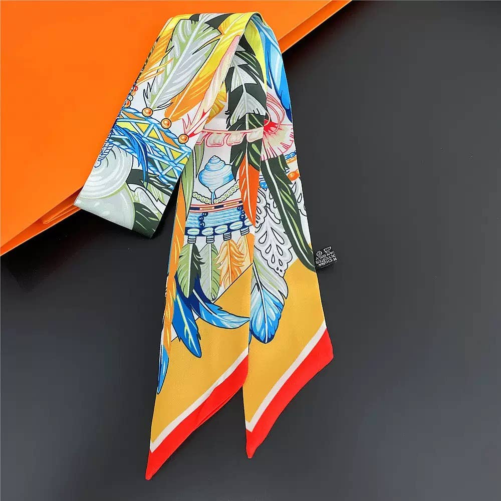 MULTI PATTERN SKINNY SCARF, Twilly