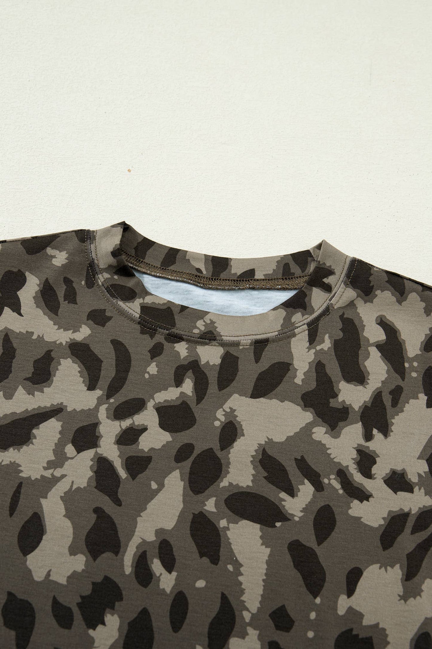 Leopard Print Mock Neck Cap Sleeve Tee: Montana Boho Western Spirit Fashion