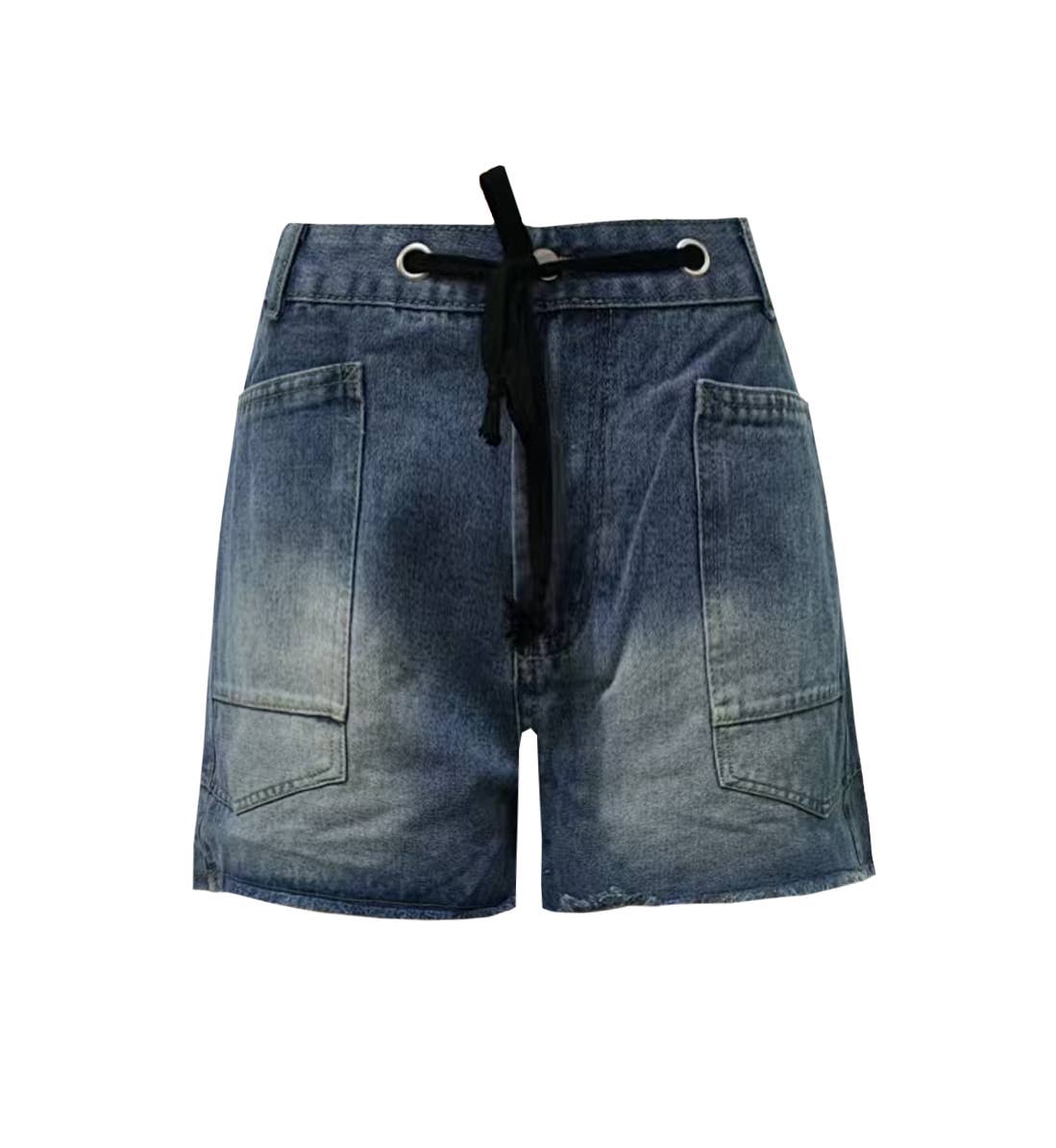 Street Style Drawstring Pocket Denim Shorts— Montana Boho Western Spirit Fashion: This yummy fashion speaks to your boho western spirit, and this statement is a true Yellowstone-Vibe.