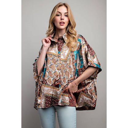 Simply Irresistible, Be the showstopper: LIGHT SATIN PRINT SHIRT