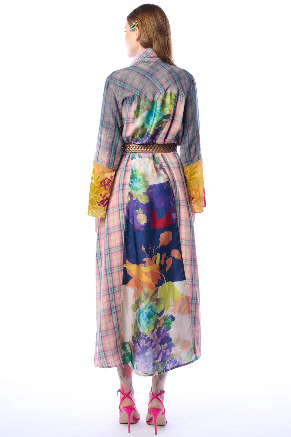 BoHO Fashion: Wendall Pink Plaid Duster— FREE SPIRIT DREAMER Series: Boho & Free-People loving styles.