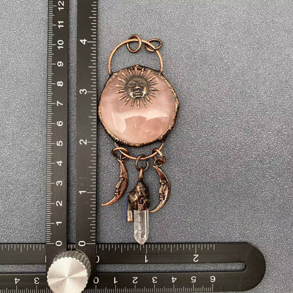 Rocky Mountain Spirit Jewelry: Natural Stone  Sun God Moon  Pendant