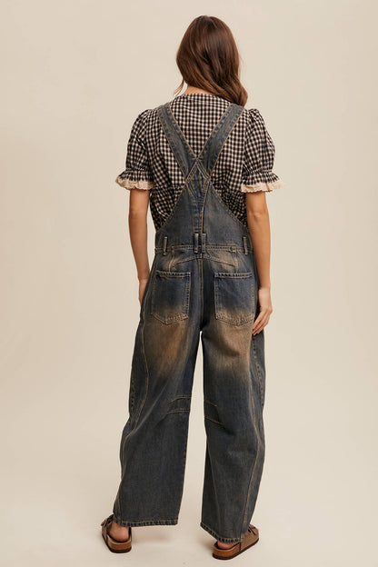 FREE SPIRIT DREAMER Series: Barrel Jean Denim Overall