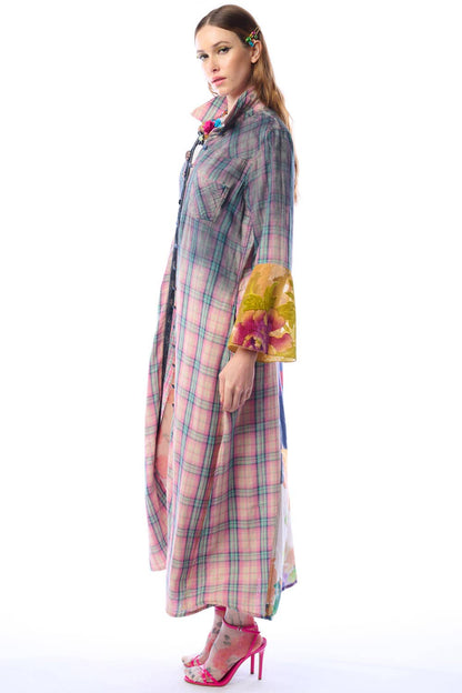BoHO Fashion: Wendall Pink Plaid Duster— FREE SPIRIT DREAMER Series: Boho & Free-People loving styles.