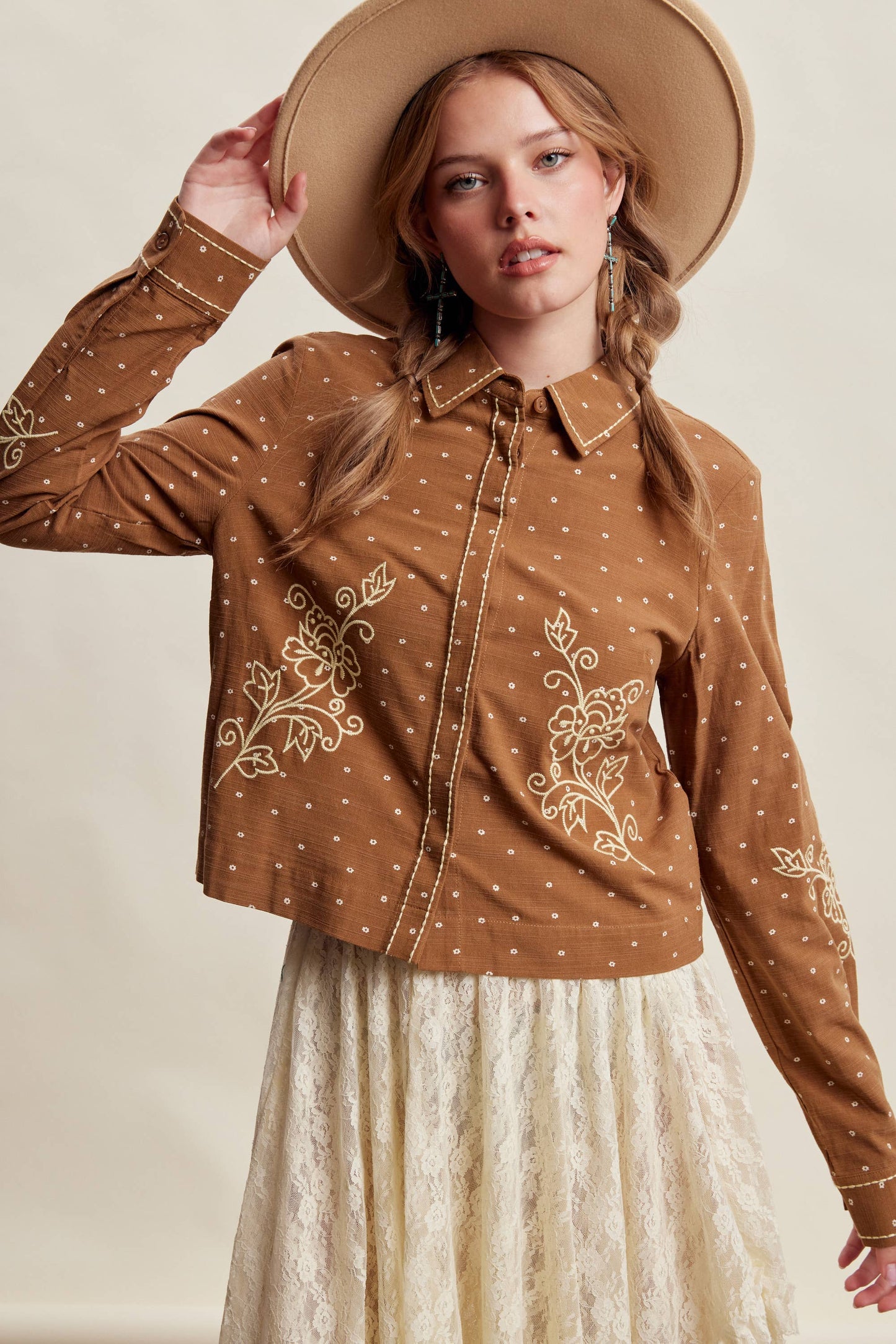 Embroidered Western Cotton Shirt