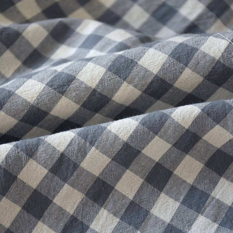 Soft cozy easy Gingham short cotton daily lounge short