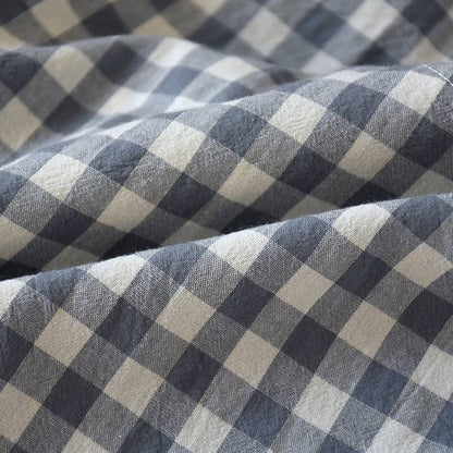 Soft cozy easy Gingham short cotton daily lounge short