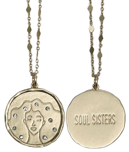La Déesse Collection Estelle “SOUL SISTERS” Brass Necklace