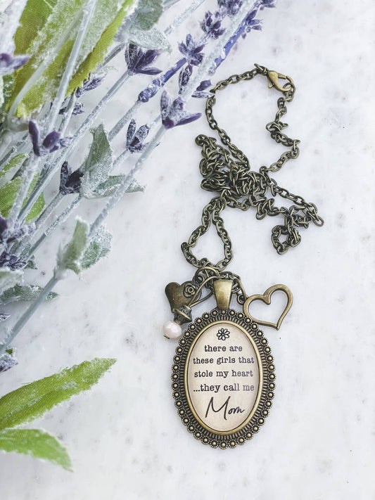 These girls stole my heart necklace