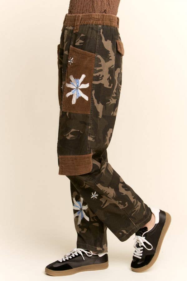 CAMO CORDUROY PATCH EMBROIDERED JACKET