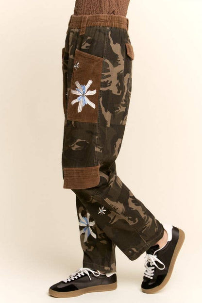 CAMO CORDUROY PATCH EMBROIDERED JACKET