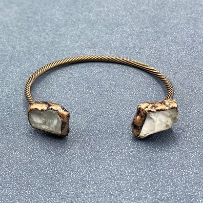 Rocky Mountain Spirit Jewelry: Vintage Natural Stone Retro Adjustable Cuff Bangle - CS