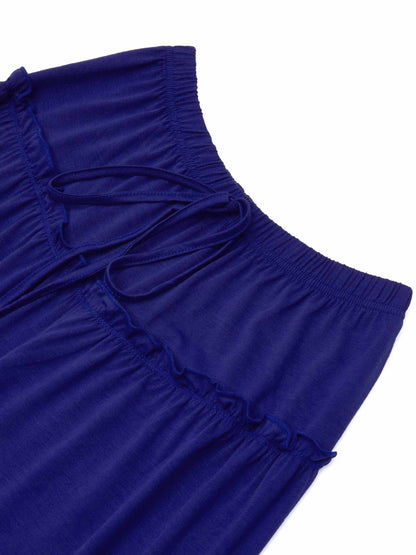 Ruffle Tiered Lace-Up Pants: Flirty Ruffle  & Light Weight—Montana Boho Western Spirit Fashion: