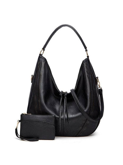Hobo Bag—Pockets  2 Pcs Zipper Handbags
