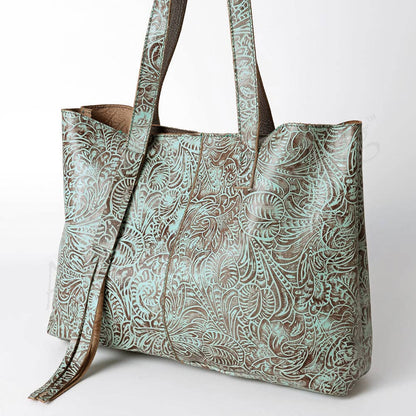 Montana BOHO Western: Tote Embossed Genuine Western Leather Women Bag
